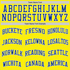 Custom Light Yellow Royal-White Authentic Basketball Jersey