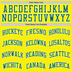 Custom Light Yellow Kelly Green-White Authentic Basketball Jersey