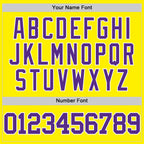 Custom Light Yellow Purple-White Authentic Basketball Jersey