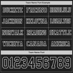 Custom Black White Long Sleeve Authentic Football Jersey