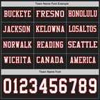 Custom Black White-Red Long Sleeve Authentic Football Jersey