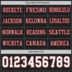 Custom Black White Gray-Red Long Sleeve Authentic Football Jersey