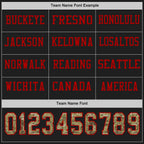 Custom Black Camo-Red Long Sleeve Authentic Football Jersey