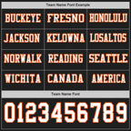 Custom Black White-Orange Long Sleeve Authentic Football Jersey
