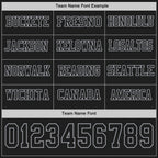 Custom Black Gray Long Sleeve Authentic Football Jersey