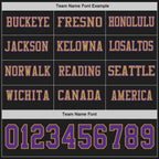 Custom Black Purple-Old Gold Long Sleeve Authentic Football Jersey