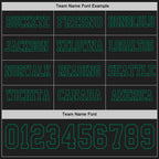 Custom Black Kelly Green Long Sleeve Authentic Football Jersey