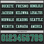 Custom Black Kelly Green-White Long Sleeve Authentic Football Jersey