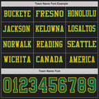 Custom Black Kelly Green-Gold Long Sleeve Authentic Football Jersey