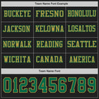 Custom Black Kelly Green-Old Gold Long Sleeve Authentic Football Jersey