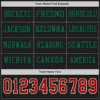 Custom Black Red White-Kelly Green Long Sleeve Authentic Football Jersey