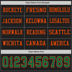 Custom Black Kelly Green-Orange Long Sleeve Authentic Football Jersey