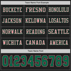 Custom Black Kelly Green-Medium Pink Long Sleeve Authentic Football Jersey