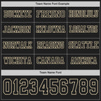 Custom Black Cream Long Sleeve Authentic Football Jersey