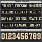 Custom Black Cream Long Sleeve Authentic Football Jersey