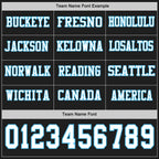 Custom Black White-Sky Blue Long Sleeve Authentic Football Jersey