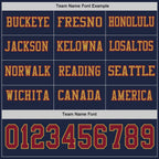 Custom Navy Crimson-Old Gold Long Sleeve Authentic Football Jersey