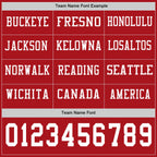 Custom Red White Long Sleeve Authentic Football Jersey