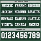 Custom Green White-Gray Long Sleeve Authentic Football Jersey