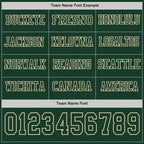 Custom Green Cream Long Sleeve Authentic Football Jersey