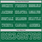 Custom Kelly Green White Long Sleeve Authentic Football Jersey