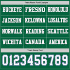 Custom Kelly Green White Royal-Gray Long Sleeve Authentic Football Jersey