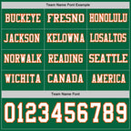 Custom Kelly Green White-Orange Long Sleeve Authentic Football Jersey
