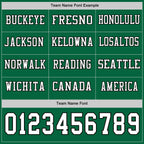 Custom Kelly Green White-Black Long Sleeve Authentic Football Jersey