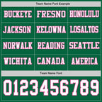 Custom Kelly Green White-Pink Long Sleeve Authentic Football Jersey