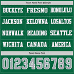 Custom Kelly Green Gray-White Long Sleeve Authentic Football Jersey