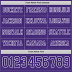 Custom Purple White Long Sleeve Authentic Football Jersey