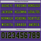 Custom Purple Black-Neon Green Long Sleeve Authentic Football Jersey