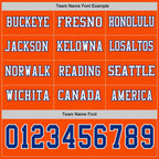 Custom Orange Royal-White Long Sleeve Authentic Football Jersey