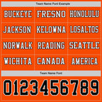 Custom Orange Black-White Long Sleeve Authentic Football Jersey