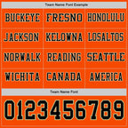 Custom Orange Black Cream-Old Gold Long Sleeve Authentic Football Jersey