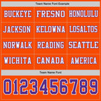 Custom Orange Purple-White Long Sleeve Authentic Football Jersey