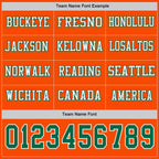 Custom Orange Kelly Green-White Long Sleeve Authentic Football Jersey