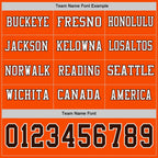 Custom Orange Brown-White Long Sleeve Authentic Football Jersey