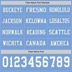 Custom Light Blue White Long Sleeve Authentic Football Jersey
