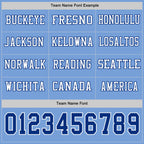Custom Light Blue Royal-White Long Sleeve Authentic Football Jersey