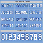 Custom Light Blue White-Royal Long Sleeve Authentic Football Jersey