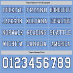 Custom Light Blue White-Navy Long Sleeve Authentic Football Jersey