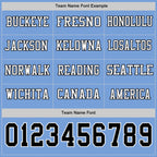 Custom Light Blue Black-White Long Sleeve Authentic Football Jersey