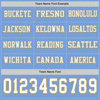 Custom Light Blue White-Old Gold Long Sleeve Authentic Football Jersey