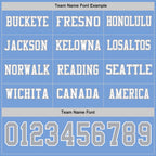 Custom Light Blue Gray-White Long Sleeve Authentic Football Jersey