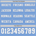 Custom Light Blue White-Gray Long Sleeve Authentic Football Jersey