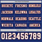 Custom Royal White-Orange Long Sleeve Authentic Football Jersey