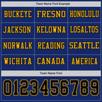 Custom Royal Black-Gold Long Sleeve Authentic Football Jersey
