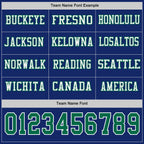 Custom Royal Kelly Green-White Long Sleeve Authentic Football Jersey