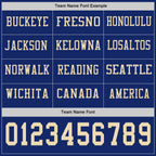 Custom Royal Cream Long Sleeve Authentic Football Jersey